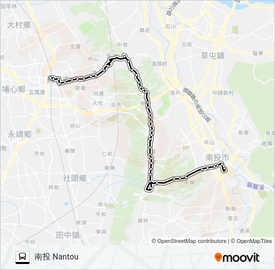 6925A Bus Line Map