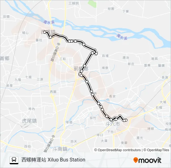 7132A Bus Line Map