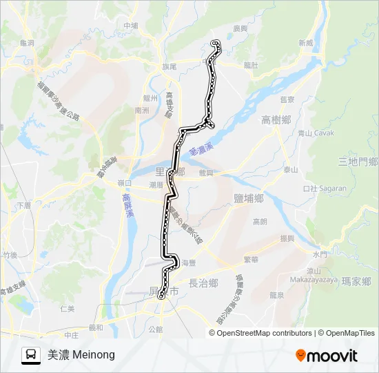 8220A Bus Line Map