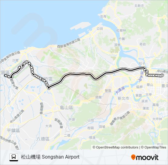 1842 bus Line Map