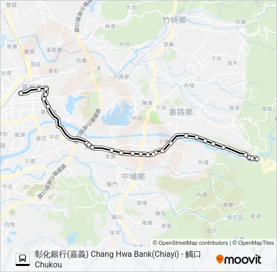7216A Bus Line Map