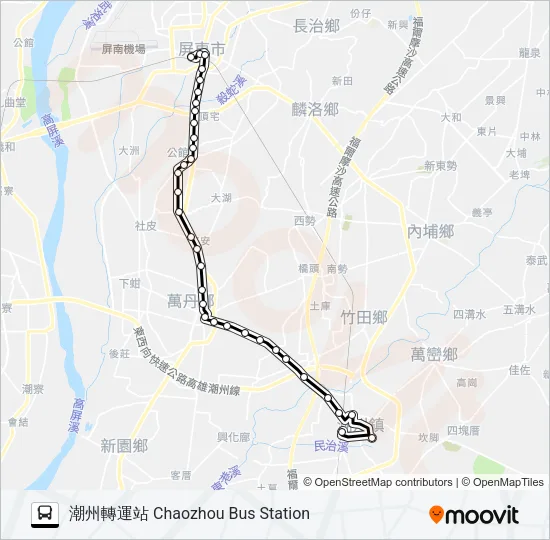 8208B Bus Line Map