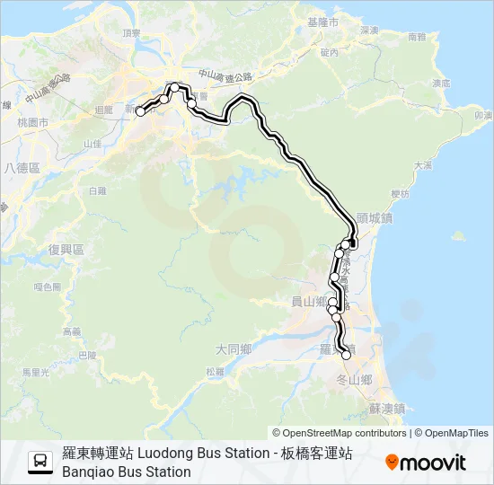 1915 Bus Line Map