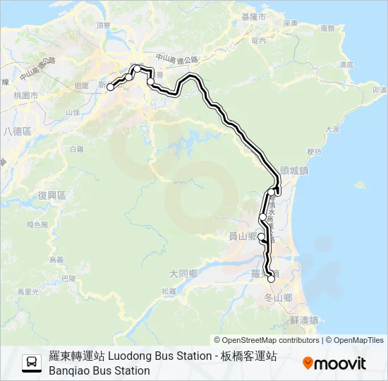 1915 Bus Line Map