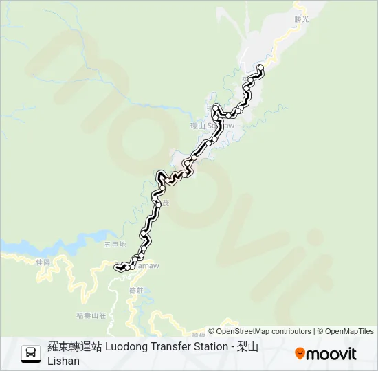 巴士1764的線路圖