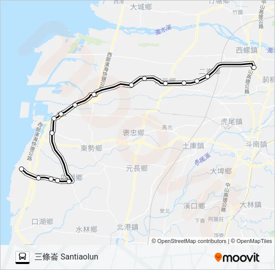 1636A Bus Line Map