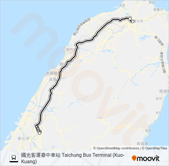 1826 bus Line Map