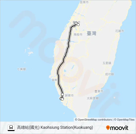 1872 Bus Line Map