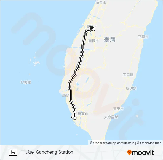 1872 Bus Line Map