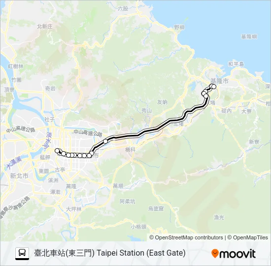 1814 Bus Line Map