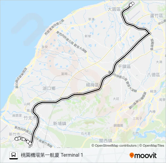 1250 Bus Line Map