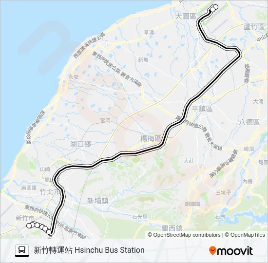 1250 Bus Line Map