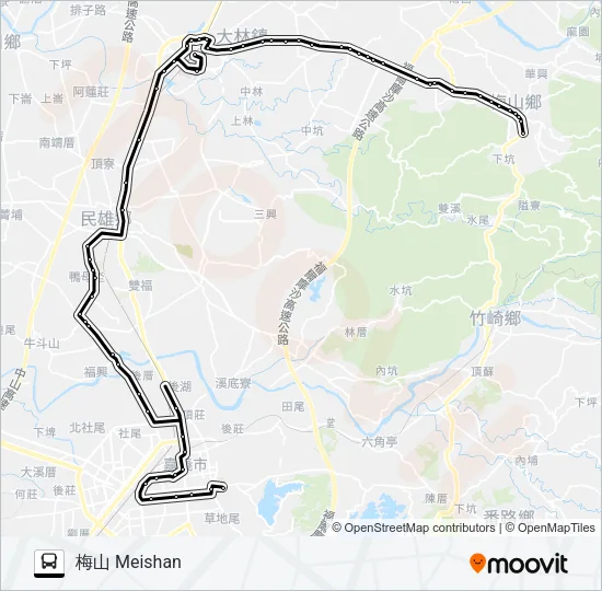 7304A Bus Line Map
