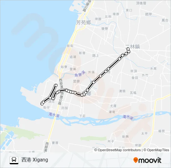 6712A Bus Line Map