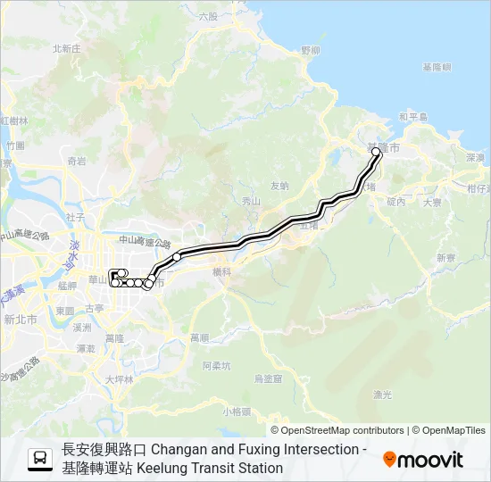 巴士1800的線路圖