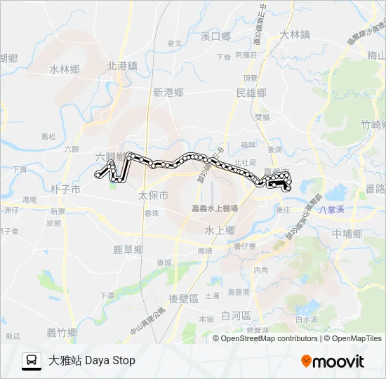 7320B Bus Line Map
