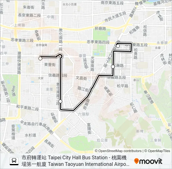 1960 Bus Line Map
