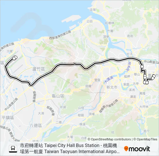 1960 Bus Line Map