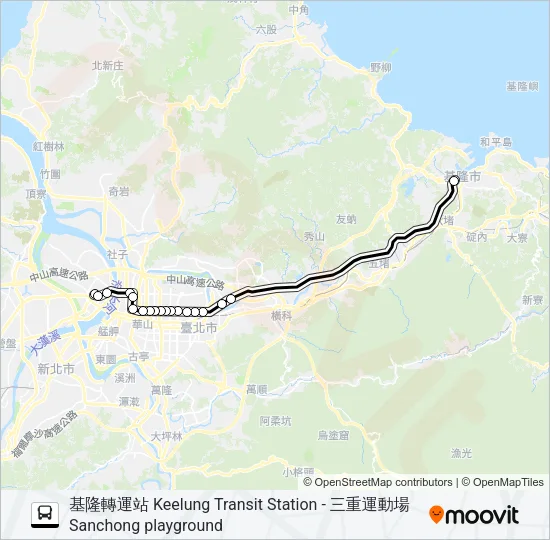 1802 Bus Line Map