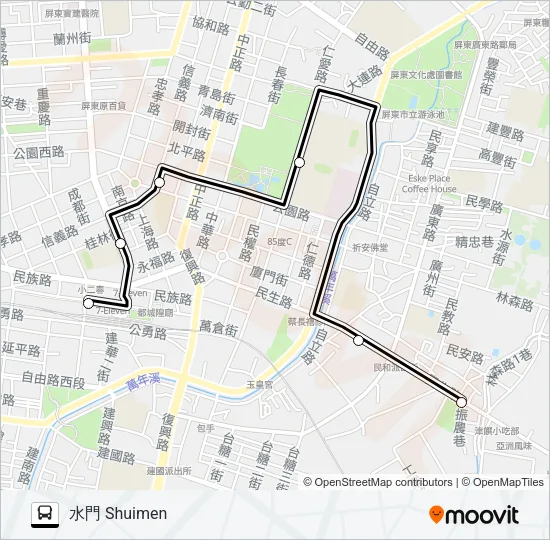 8232A Bus Line Map