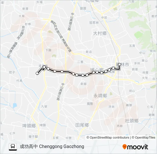 6703A Bus Line Map