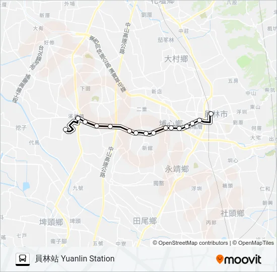 6703A Bus Line Map