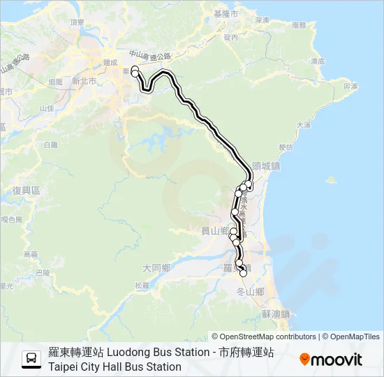 1572 Bus Line Map