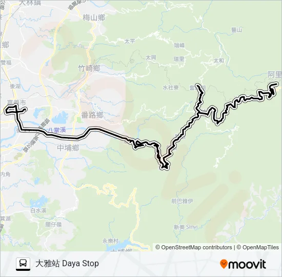 7322A Bus Line Map