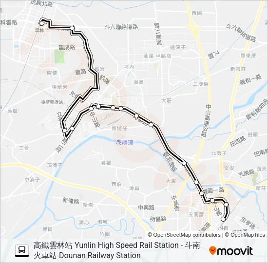 7102 Bus Line Map