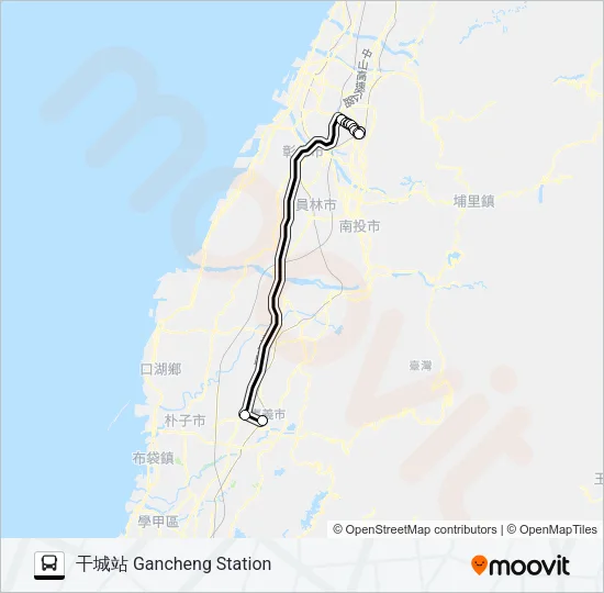 1870 Bus Line Map