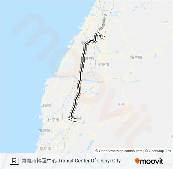 1870 Bus Line Map