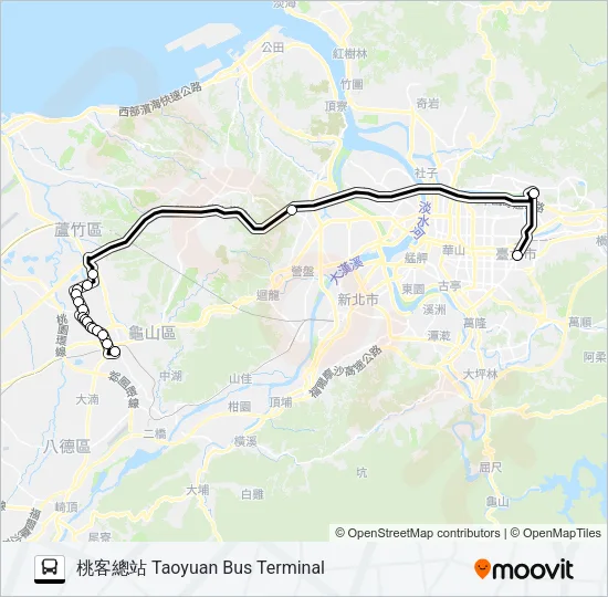9005A Bus Line Map