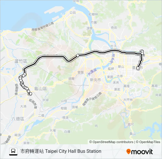 9005A Bus Line Map
