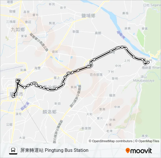 8228A Bus Line Map