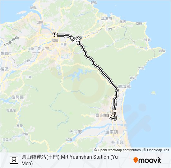 1878 bus Line Map