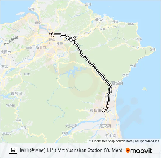 1878 Bus Line Map