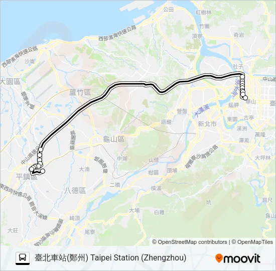 1818A Bus Line Map