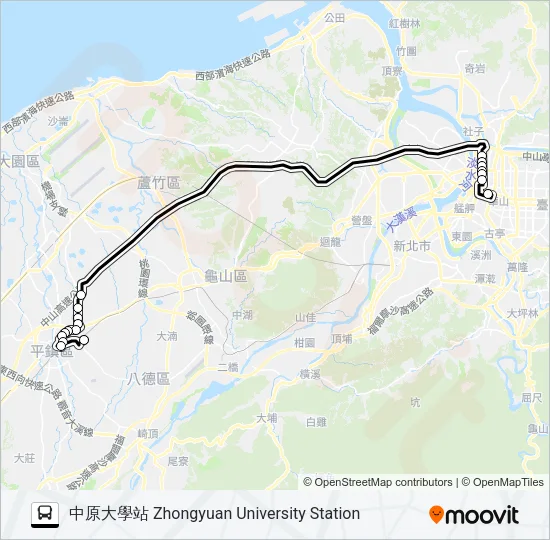 1818A Bus Line Map