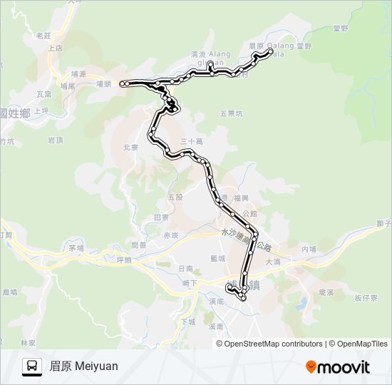 6651 bus Line Map