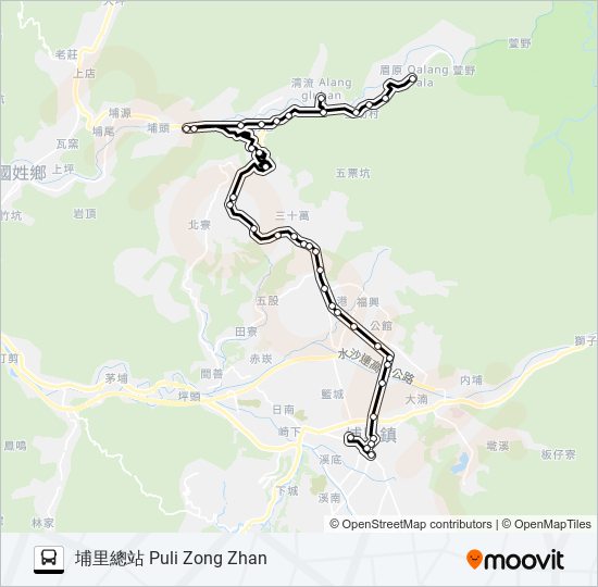 6651 bus Line Map