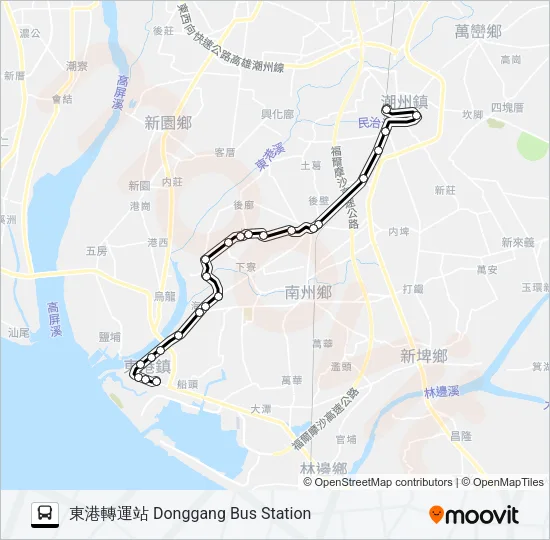 8215A Bus Line Map
