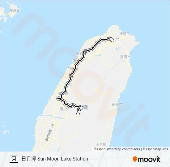 1833 Bus Line Map