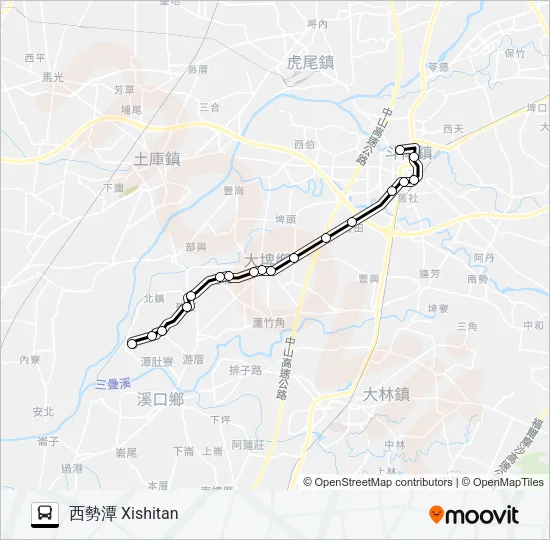 7105 Bus Line Map