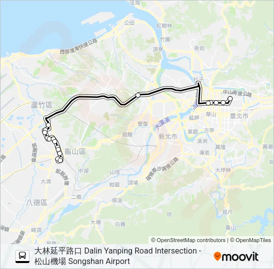 1662 Bus Line Map