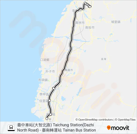 1625A Bus Line Map