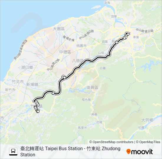 1820 Bus Line Map