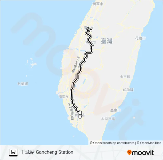 1873 Bus Line Map