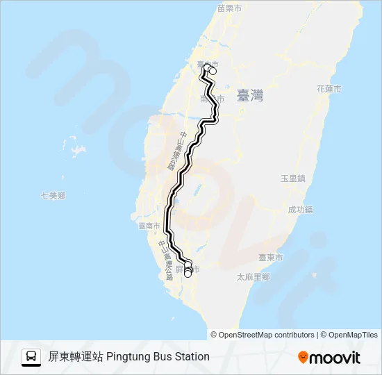 1873 Bus Line Map