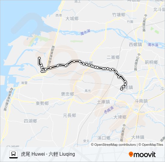 7104A bus Line Map