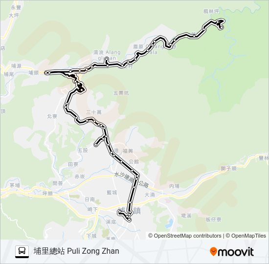 6652 bus Line Map